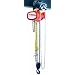 CM 7409A AirStar 6 Spark Resistant Air Hoist with Pendant Throttle Control and Hook Suspension, 2000 lbs Capacity, 10' Lift Height, 8 fpm Lift Speed, 70 SCFM, 90 psi