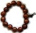 Buddhist Wrist Mala - Fine Grain Wood Asian Meditation Prayer Beads