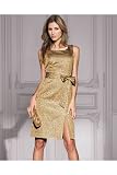 Newport News Together Belted metallic sheath dress