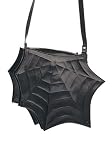 BLK PU SPIDER WEB SHAPED PURSE (Black Pu Spider Web Shaped Purse-1)
