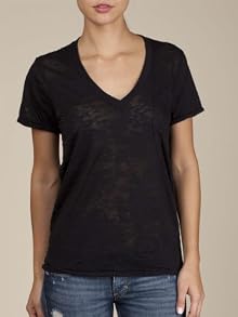Women's Burnout Deep V-Neck
