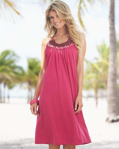 Embellished halter dress