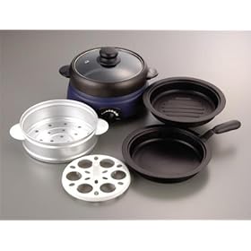 【クリックで詳細表示】カンサイ ちょこっとマルチ電気なべ KG-500(A) ブルー