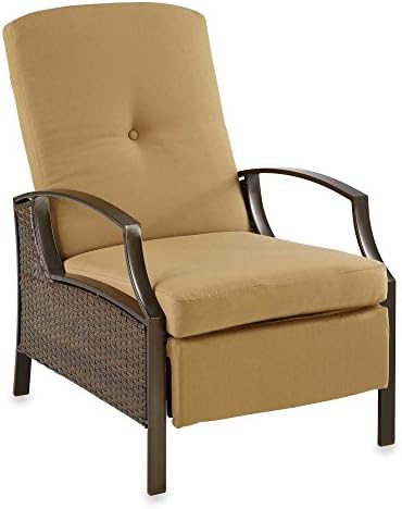 Wicker Recliner With Cushion Mix And Match (Tan/Brown)
