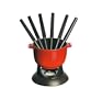 Staub Petite Fondue with Six Forks, Pimento Red