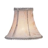 Livex Lighting S218, Traditional Silk Bell Shaped Chandelier Clip On Lamp Shades, Taupe, B1513