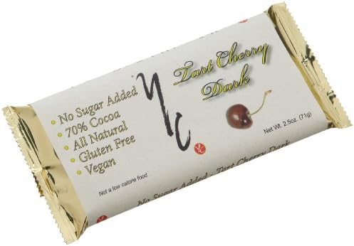 YC Chocolate (70% Cocoa) Tart Cherry Dark, 2.5-Ounce Bars (Pack of 8)