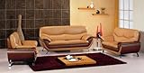 2106 Modern Camel and brown Leather Living Room Furniture
