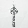 Decorative Celtic Cross Pendant in Sterling Silver, #8713