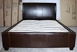 4ft 6″ Brown Real Leather Double Bed