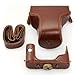 TARION® Protective Camera Case Bag Cover Protector for Pentax Q and Pentax Q10 Digital Camera DSLR 8.5mm / 5-15mm Lens Detachable With Strap Soft Layer Brown