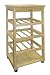 ORE International F-2002 Wooden Wine Rack with Wheels