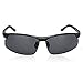 SUNGAIT Driving Sunglasses for Men HD Polarized Lens Fit Fishing Cycling (Black Frame Gray Lens)