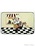 Fat French Chef Decor Kitchen Mat Rug Carpet
