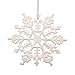 Club Pack of 24 Winter White Glitter Snowflake Christmas Ornaments 4