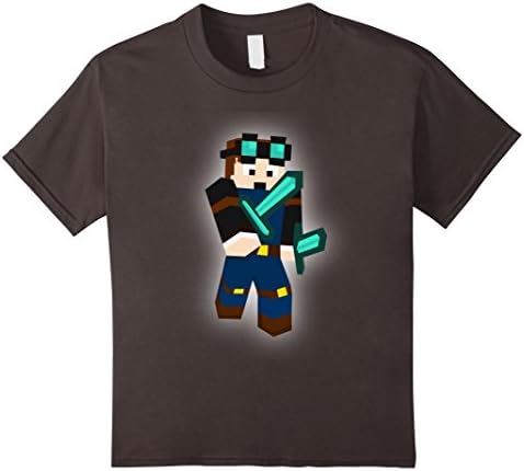 Kids The Diamond Minecart T-Shirt DAN TDM Youtuber White Glow tee 12 Asphalt