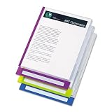 ESS51059 - PileSmart Quickview Clear File Jackets w/Fashion ColorTabs