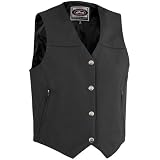 River Road Womens Granite Matte Leather Vest