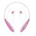 Sport Wireless Bluetooth Headphones, Upgrade Sweatproof Neckband Stereo Earphones  Earbuds-Pink