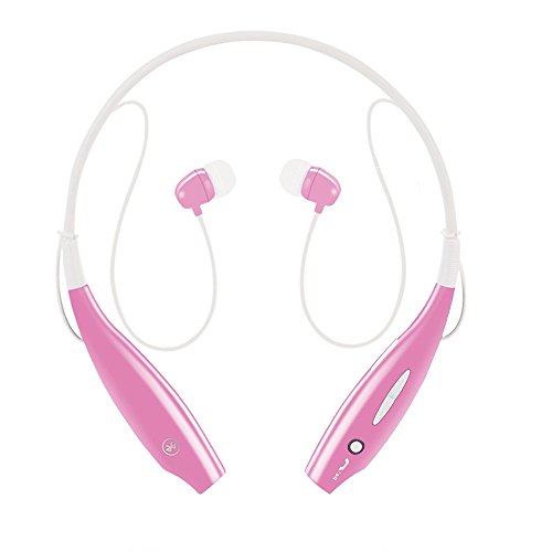 Sport Wireless Bluetooth Headphones, Upgrade Sweatproof Neckband Stereo Earphones  Earbuds-Pink