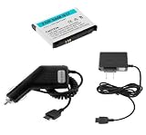 High performance Lithium-Ion Battery + Rapid Car Charger + Home Travel Charger for Samsung SGH-i617 BlackJack II Smartphone