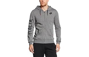 Lotto Sport Sudadera con Cierre Fz Teamcup Hd Ita (Gris Jaspeado)