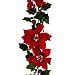 6' Majestic Poinsettia Silk Flower Garland -Red (case of 4)