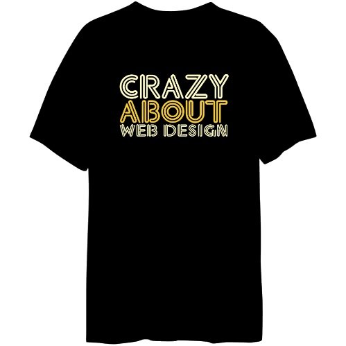 Crazy About Web Design Hobbies Mens T-Shirt (Black, Size Large)