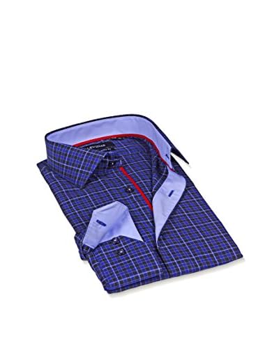 Levinas Men's Fashion Dress Shirt with Contrast Trim