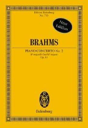 PIANO CONCERTO NO2 OP83      B FLAT MAJOR                 STUDY SCORE (Edition Eulenburg)