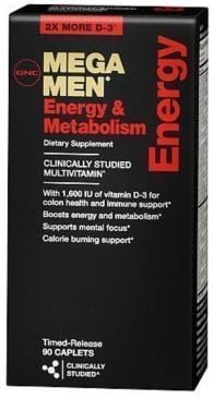 GNC Mega Men Energy & Metabolism 180 Caplets