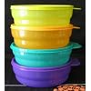 Tupperware Microwave Cereal Bowl Set. Rainbow Colors