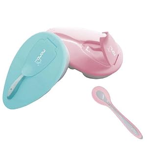Momo Baby Travel Bowl and Spoon Set, Blue