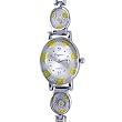 Elegant Oval Light Flower Encircled Murano Millefiori Watch Wrist