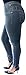 Eunina Women's Plus Size High Waisted Stretch Skinny Jeans Dark Blue