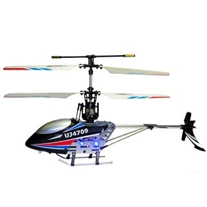 YIBOO UJ4709 Mini Gyroscope 4 Channels Infrared RC Helicopter - BLACK