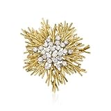 C. 1980 Vintage 2.50 ct. t.w. Diamond Pin In 18kt Yellow Gold
