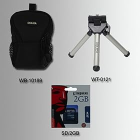 Case, Mini Tripod & 2GIG Sd Me