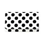 Black Polka Dot Faux Leather TriFold Snap Wallet