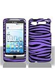 HTC Merge Graphic Case - Purple/Black Zebra