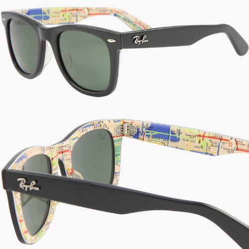 2012 RAY BAN WAYFARER RARE PRINTS NYC METRO Sunglasses - RB2140 1028 (50mm) product image