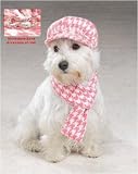 SMALL - PINK - Houndstooth Hat and Scarf Sets