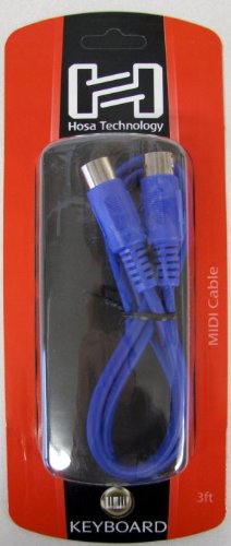 HOSA STANDARD MIDI CABLE - MIDI CABLE, 3ft. BLUE