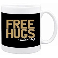 Free Hugs - Palestinian Way! Laender Tasse (Schwarz, Keramik, 325 ml)
