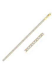 Rhodium Plated 5.0mm 925 Sterling Silver Curb Style Chain