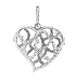 Pretty Sterling Silver 925 Open Heart Locket Pendant Necklace with Chain