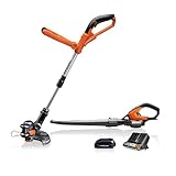 WORX WG912.51 2-Piece 18 Volt Lithium-Ion Cordless Combo Kit With Blower & String Trimmer