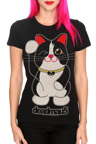 Deadmau5 Winking Maneki Neko Girls T-Shirt Plus Size