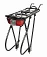 Bike Rear Rack, Aluminum 3 Leg Rear Bike Rack with spring,Black, reflector INCLUDED, Biria