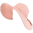 UPF 50+ Sun Beach Hat Floppy Fold Packable 5" Brim Pink